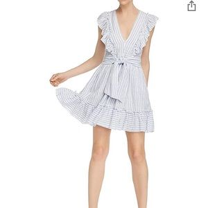 Saylor Blue & White Striped Mini Dress